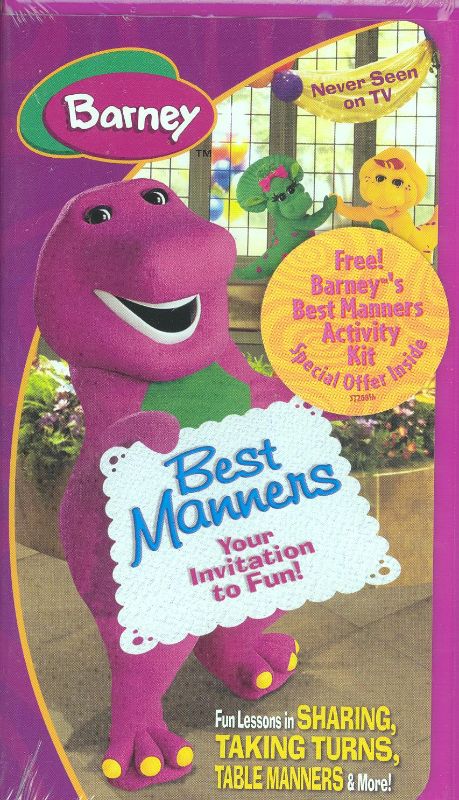 Barney Best Manners Your Invitation To Fun Vhs